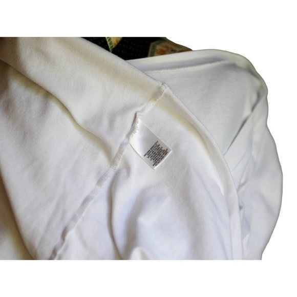 Duo Maternity Basic T-Shirt White Short Sleeve V Neck Plus 2XL - Picture 2 of 4